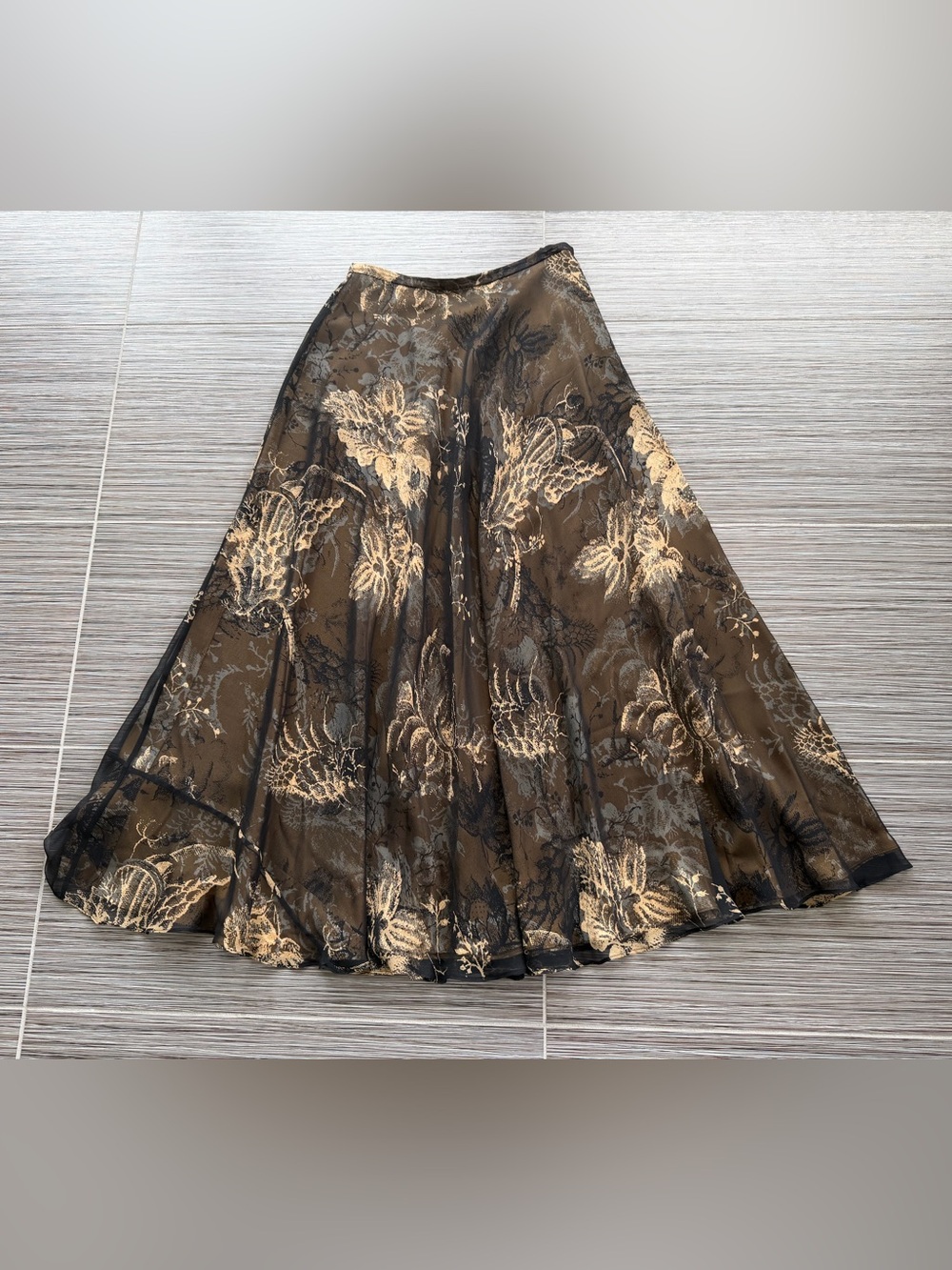 Dana Buchman 100% Silk Maxi Skirt Size 2